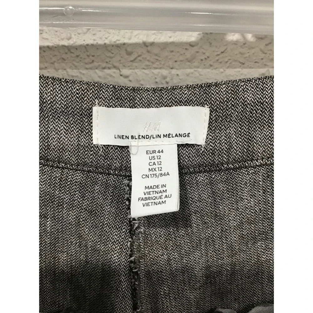 H&M Wide Leg Pants in Light Gray